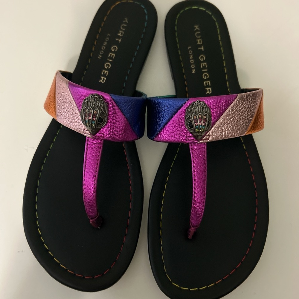 Kurt Geiger Pink and Blue Sandals